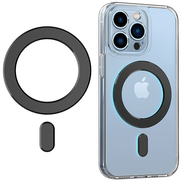Magnetická deska Držák na prsten Magmat MagSafe Univerzální magnetický prsten Černý