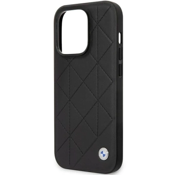 Чохол для телефону BMW BMHCP14L22RQDK для Apple iPhone 14 Pro 6.1" black/black Leather Quilted