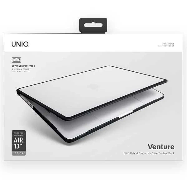 UNIQ Venture Laptoptasche für MacBook Air 13 (2018 -2022) schwarz/mitternachtsschwarz