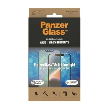 Szkło PanzerGlass Ultra-Wide Fit pro iPhone 14 / 13 Pro / 13 6,1" Ochrana obrazovky Antibakteriální Snadné zarovnání Včetně Anti-modré světlo 2791