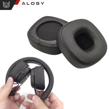 Nauszniki 2x wymienne pady gąbki do słuchawek do MARSHALL MAJOR IV 4 / BLUETOOTH Czarne + urządzenie do demontażu