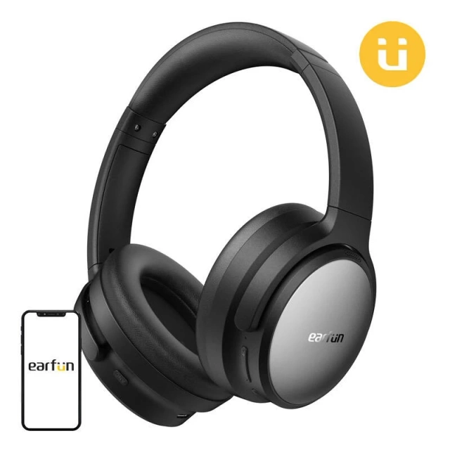 Słuchawki bezprzewodowe Earfun Tune Pro Czarny, ANC, Bluetooth 5.4, 120h