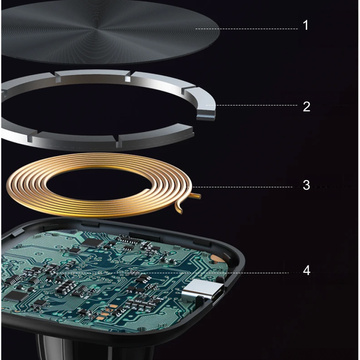 Držiak na mriežku do auta s nabíjačkou Mag Safe 15w pre iPhone LED PD QC 3.0 do vetracieho otvoru auta Alogy black