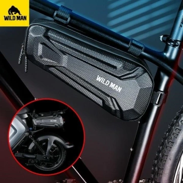 Сумка на велосипед Wildman XT9 XL, водонепроникний, чорний колір, 1.8 л