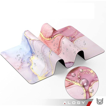 Podložka na stôl pod klávesnicu myši Protišmyková herná ochranná podložka xxl 88x40 Alogy Marble Pink