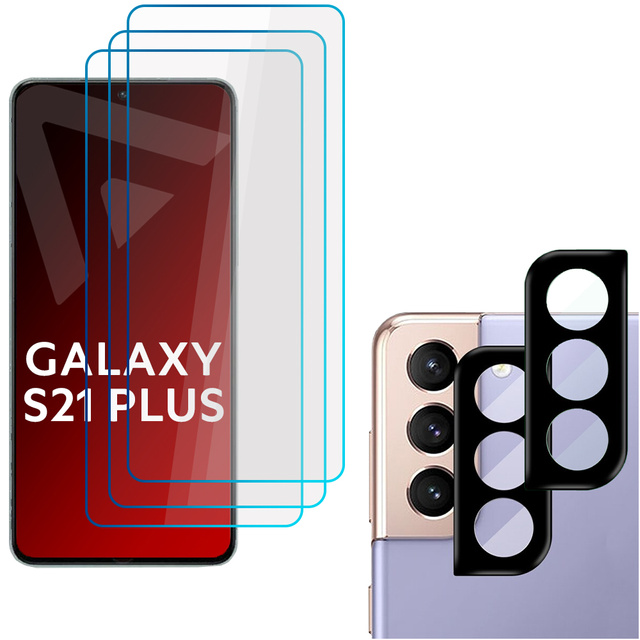 Alogy Glass Pack 3x tvrdené sklo na displej 9h 2x sklo na objektív pre Samsung Galaxy S21 Plus