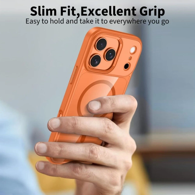 Etui Ochronne do iPhone 17 Pro Tech-Protect MagMat MagSafe Cosmic Orange Clear