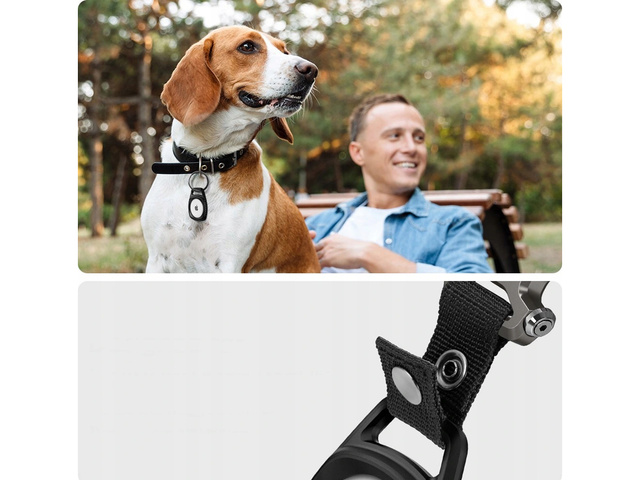 Брелок карабінчик Spigen Rugged Armor для Apple AirTag Matte Black