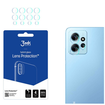 Hybridné sklo na objektív telefónu 3mk Lens Protection set pre Xiaomi Redmi Note 12 4G (4ks)