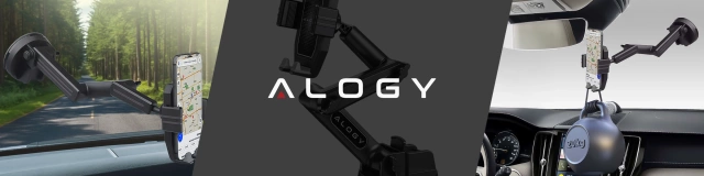 Car Phone Holder 7.2" for Truck Bus Lorry Excavator Car Long 43cm for Windshield Cockpit Alogy Black