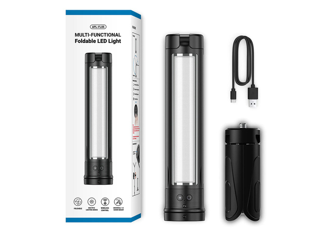 Składana lampa Apexel APL-FL05 LED statyw z pilotem Czarny