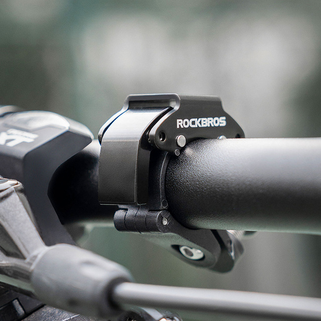 Bicycle bell for the bike universal RockBros Big Ring aluminum strong for the handlebar 100dB waterproof black
