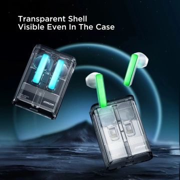 Sluchátka Joyroom JR-TC1 IceLens Series LED Bluetooth 5.3 TWS – černá