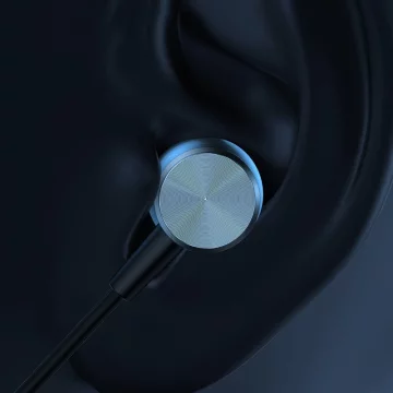 Slúchadlá do uší Joyroom USB typu C s diaľkovým ovládaním a mikrofónom strieborné (JR-EC04 Silver)