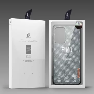 Kryt pouzdra Dux Ducis Fino potažený nylonovým materiálem Samsung Galaxy A72 4G šedý