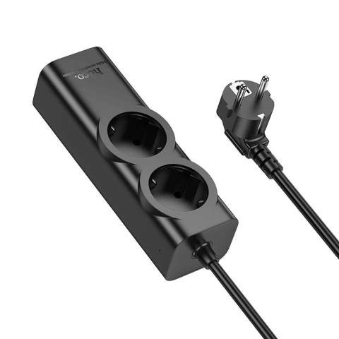 Przedłużacz ładowarka Hoco NS10 2 m 67W 2x230V + USB-C 3x + USB-A Czarny