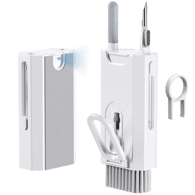 Multifunctional cleaner Alogy Cleaner Set 8in1 headphone keyboard screen cleaning kit for phones, tablets, laptops, computers White