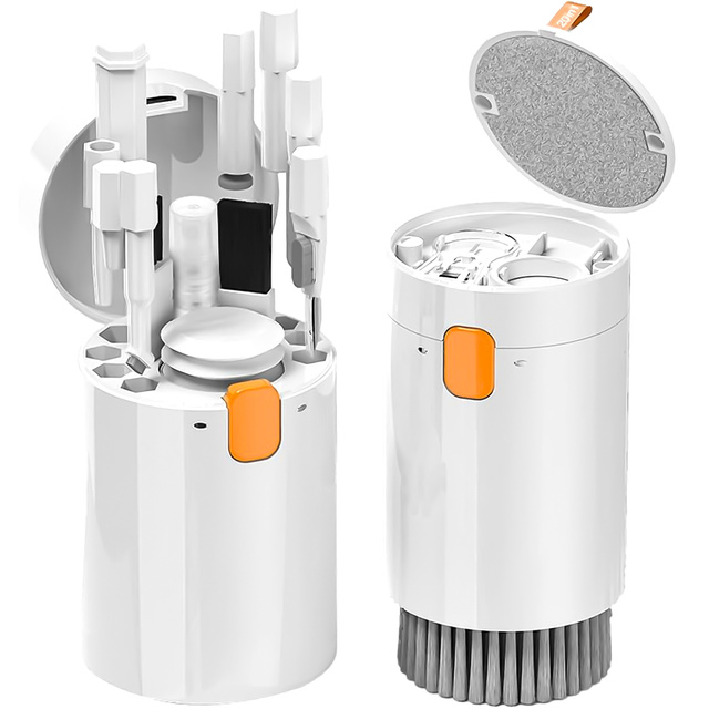 Чистячий набір 20в1 для чищення клавіатури телефону, навушників, багатофункціонального очищувача, щітки, Alogy Set, білий