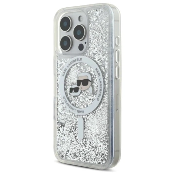 Etui Karl Lagerfeld pro iPhone 16 Pro Max 6,9" Magsafe Hardcase Transparent Liquid Glitter Karl