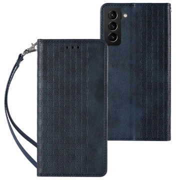 Magnet Strap Case for Samsung Galaxy S22 (S22 Plus) case wallet mini lanyard pendant blue