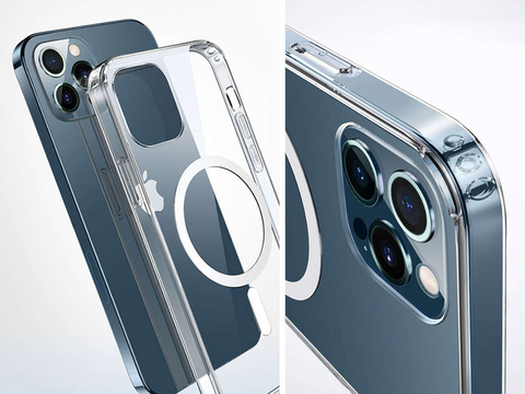 Ультратонкий броньований чохол Alogy для зарядних пристроїв Qi для iPhone 12 / Pro Transparent Qi Charger