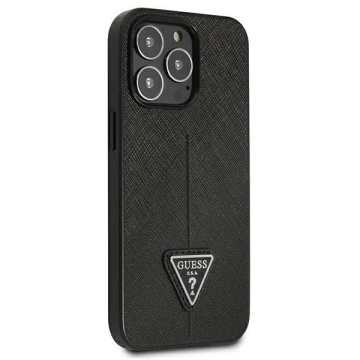 Etui Guess GUHCP13LPSATLK pro Apple iPhone 13 Pro / 13 6,1" černý/černý pevný obal SaffianoTriangle Logo