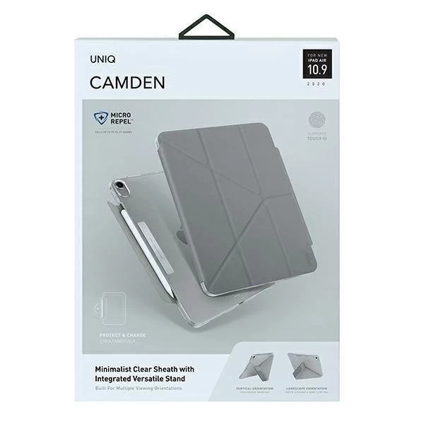 UNIQ pouzdro Camden iPad Air 10,9" (2020) šedá / fosilně šedá Antimikrobiální