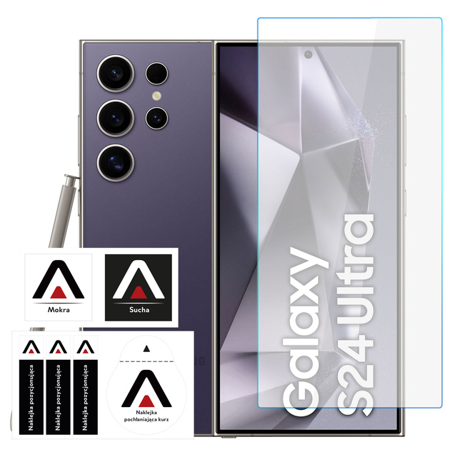 Etui do Samsung Galaxy S24 Ultra obudowa plecki futerał Hybrid Clear Case Alogy Przezroczyste + Szkło