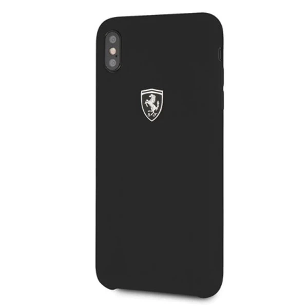 Pevné puzdro Ferrari iPhone Xs Max czarny/čierne silikónové Off track