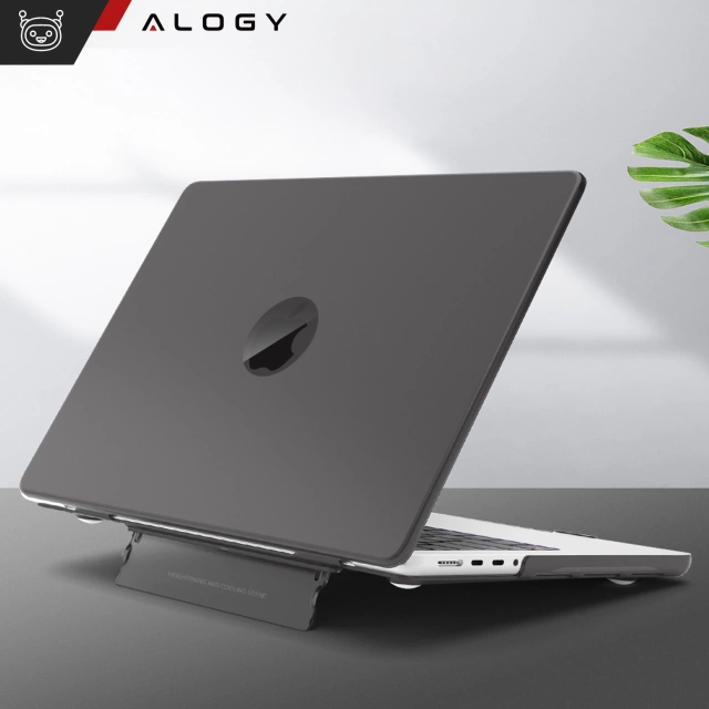 Alogy ProStand™ матовий чохол з підставкою для MacBook Air 13.3" (A1932/A2179/A2337) Black