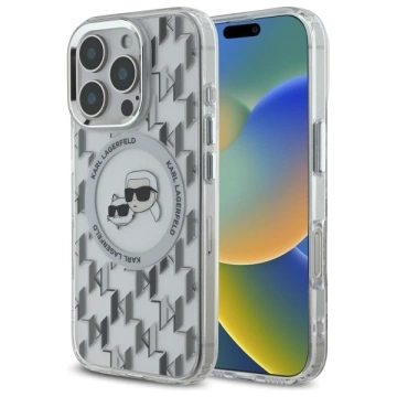 Kryt Karl Lagerfeld pre iPhone 16 Pro Max 6,9" priehľadný MagSafe IML Monogram Karl