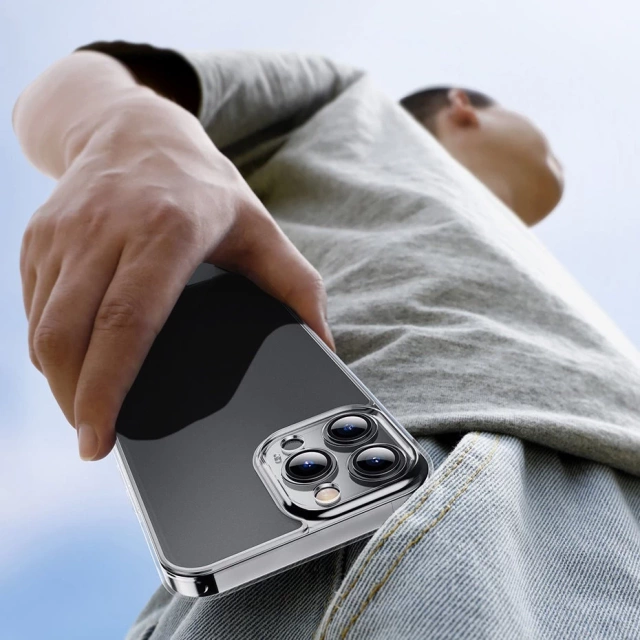 Ochranný kryt z matného skla Baseus pre iPhone 13 pro pevný kryt s gélovým rámom čierny (arws001001)