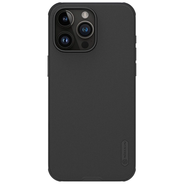 Nillkin Super Frosted Shield Pro verstärkte Hülle für iPhone 15 Pro Max – Schwarz