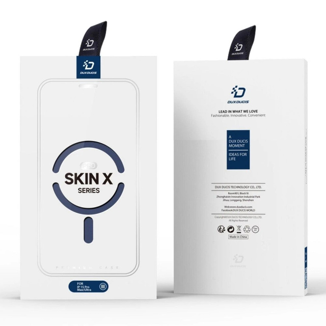 DUX DUCIS Skin X Pro – MagSafe-kompatible Klapphülle für Apple iPhone 15 Pro Max blau