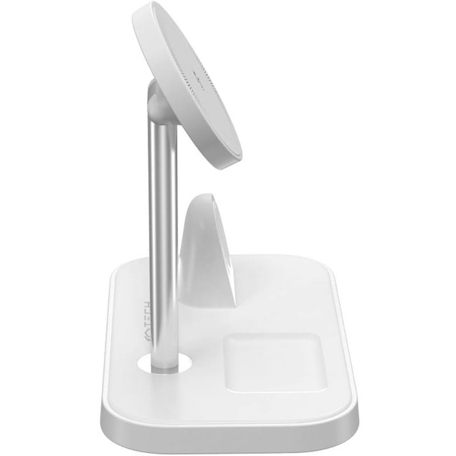 TECH-PROTECT QI15W-A22 3IN1 MAGNETISCHES MAGSAFE DRAHTLOSES LADEGERÄT WEISS