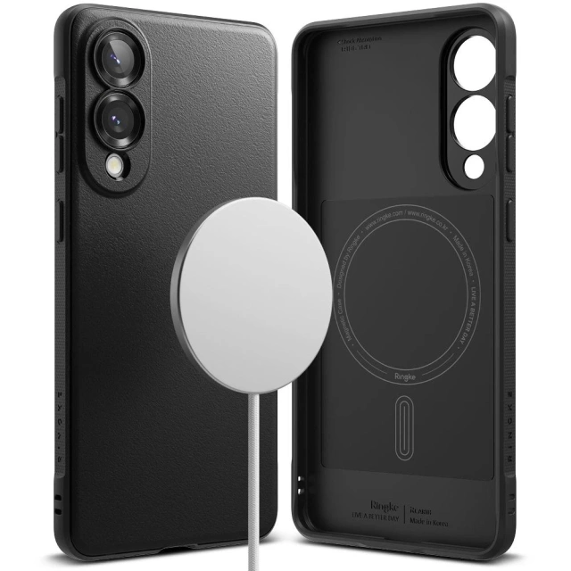 Чохол-книжка для Samsung Galaxy S25 Edge з магнітним кільцем Onyx MagSafe чорного кольору