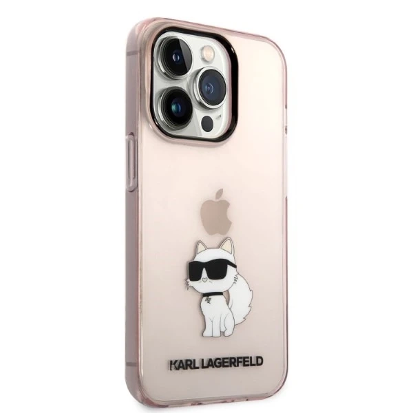 Karl Lagerfeld KLHCP14XHNCHTCP case for iPhone 14 Pro Max 6.7" hardcase Ikonik Choupette pink/pink