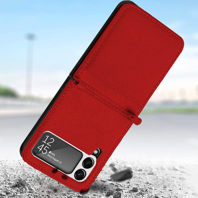 Flipové puzdro z alogickej kože pre Samsung Galaxy Z Flip 3 5G Red