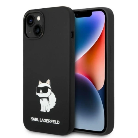 Etui Karl Lagerfeld KLHMP14MSNCHBCK na iPhone 14 Plus 6,7" pevný obal silikonový chupette MagSafe černý/černý