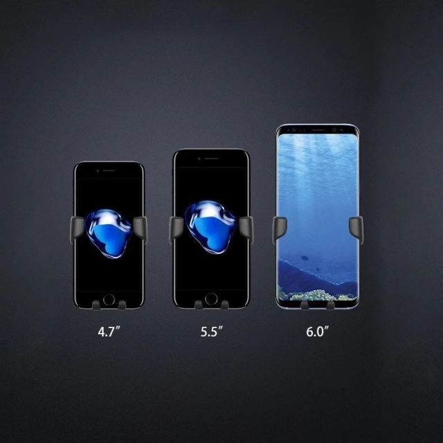 Autohalter H01 Schwarzer Schwerkraft-Autohalter für das Lüftungsgitter