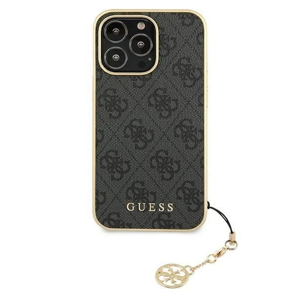 Etui Guess GUHCP13XGF4GGR do Apple iPhone 13 Pro Max 6,7" szary/sivé pevné puzdro 4G Charms Collection