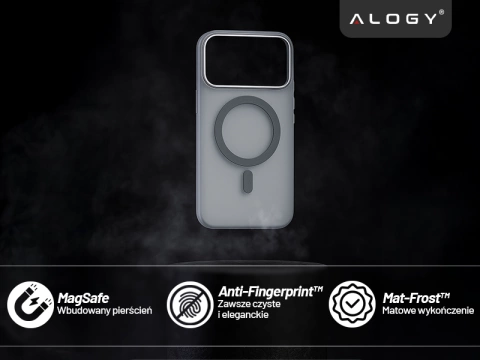 Чохол для Apple iPhone 16 Pro Max Alogy MagSafe Hybrid Matte Case Matte Cover with Lens Protection Black