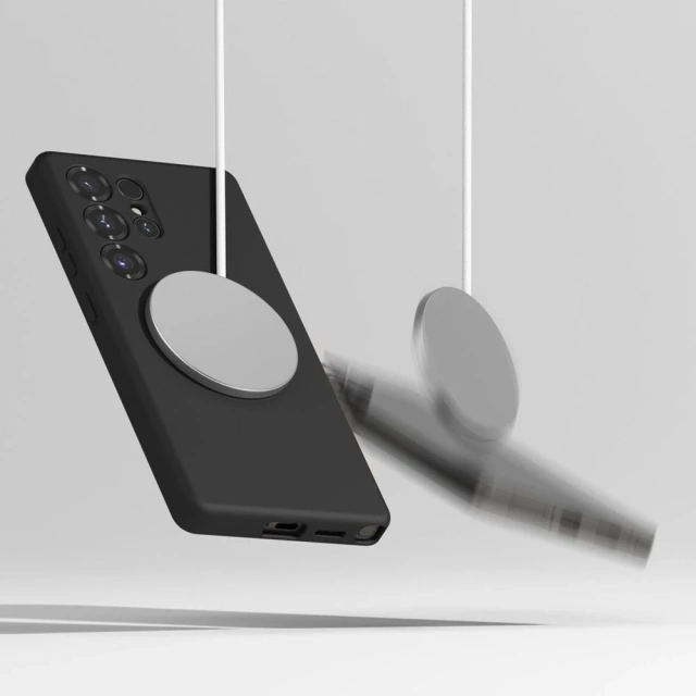 Etui für Samsung Galaxy S25 Ultra Schwarz Ringke Silikon Magnetisch MagSafe