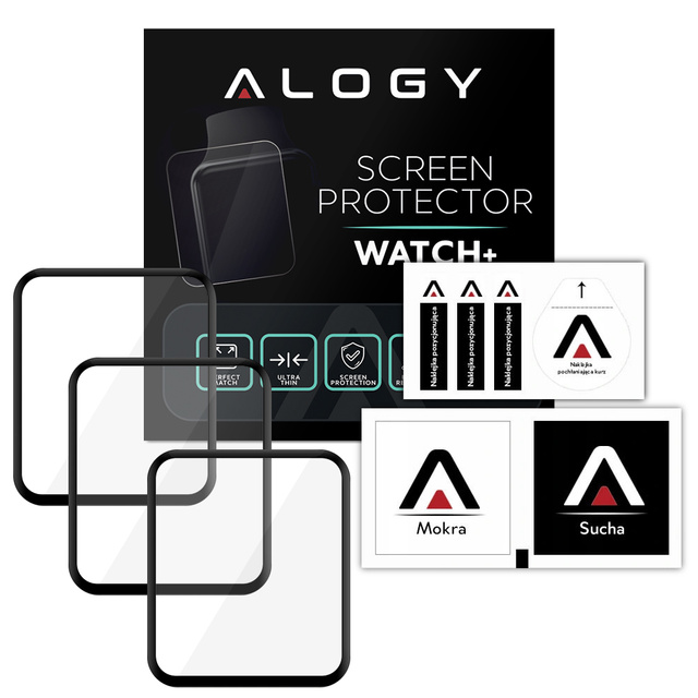 3x гнучкий скляний 3D Alogy Screen Protector Pro для Xiaomi Redmi Watch 2 Lite Black