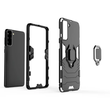 Ring Armor armored hybrid case cover with magnetic holder for Samsung Galaxy S22 (S22 Plus) black