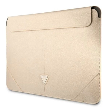 Guess Sleeve GUCS16PSATLE 16" beżowy /бежевий Saffiano Triangle Logo