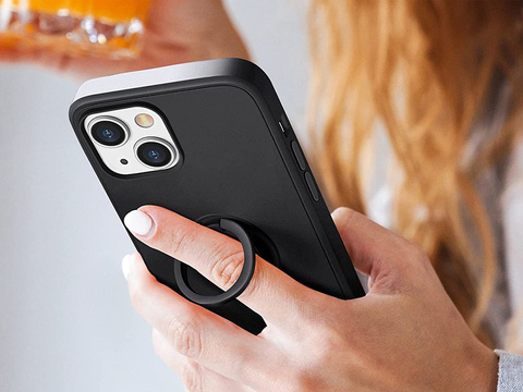 Силіконовий чохол Ring Ultra Slim Alogy для Apple iPhone 13 Mini Black Glass