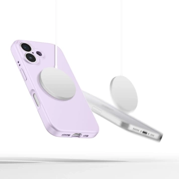 Чохол Etui Tech-Protect Liquid Silicone MagSafe для iPhone 16, фіолетовий