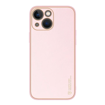 Pouzdro Dux Ducis Yolo iPhone 14 Plus elegantní kryt z ekologické kůže růžové barvy