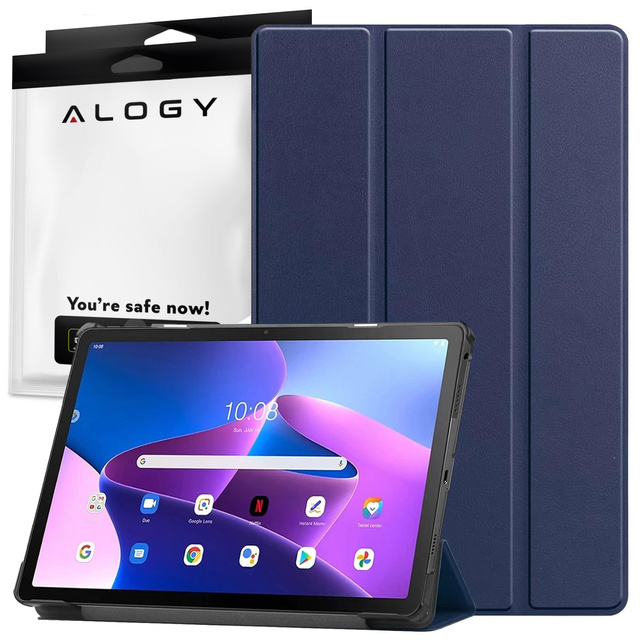 Tablet case Lenovo Tab M10 FHD Plus 10.6 3 GEN 3RD 3gen 2023 TB-125FU / TB-128FU case book cover Navy Blue Glass
